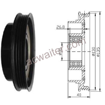 21-50075 Compressor: Denso10S17C
