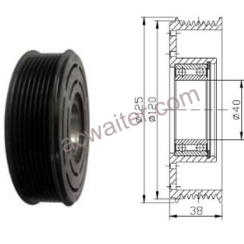 21-50082 Compressor: Denso10P15C