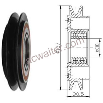 21-50085 Compressor: Denso10S15