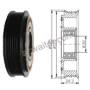 21-50129 Compressor: Denso10S15