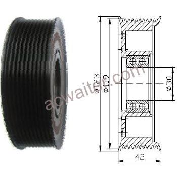 21-50133 Compressor: Denso10S15