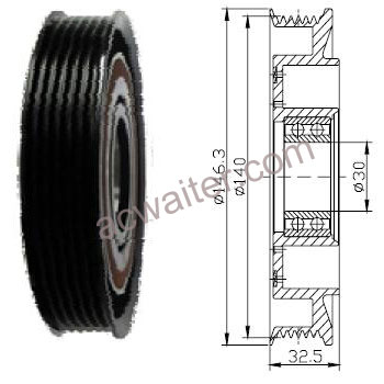 21-50134 Compressor: Denso10S15