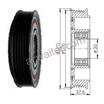21-50142 Compressor: Denso10S15