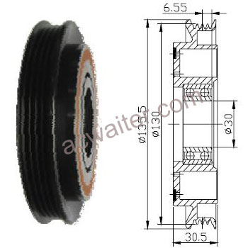 21-50179 Compressor: Denso10S17