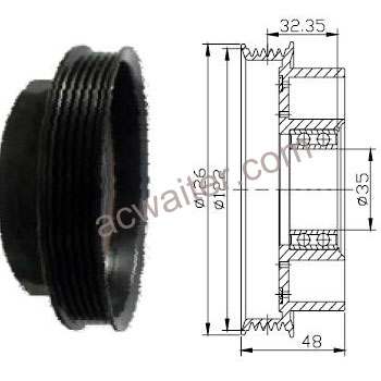 21-50201 Compressor: Denso7SBU16C