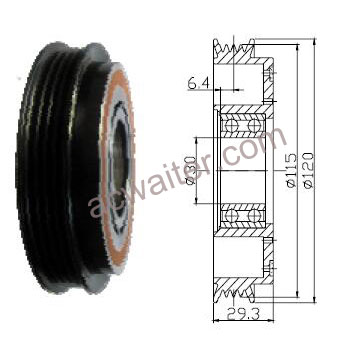 21-50236 Compressor: Denso10S15