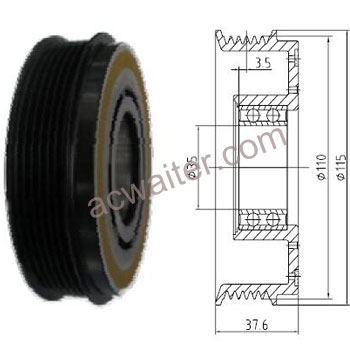 21-50267 Compressor: Denso10PA17
