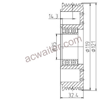 21-50270 Compressor: Denso10S17C