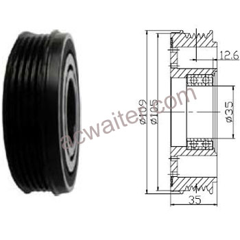 21-50384 Compressor: DensoSD6V12