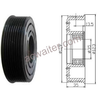 21-50425 Compressor: Sanden7V16