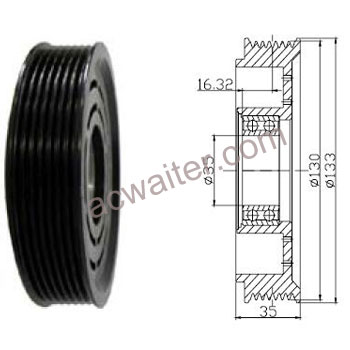21-50442 Compressor: Sanden7V16