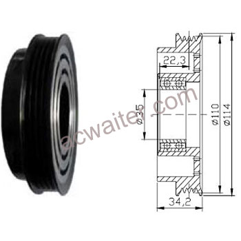 21-50443 Compressor: Sanden7B10