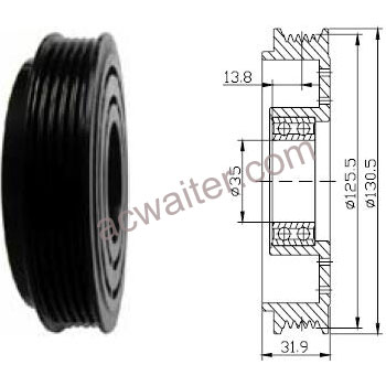 21-50445 Compressor: Sanden7V16