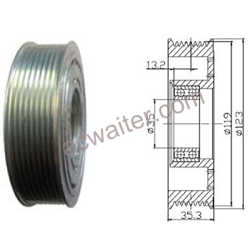 21-50454 Compressor: Sanden7H15