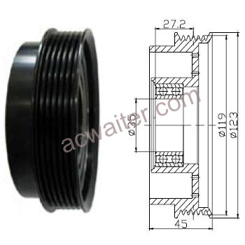 21-50525 Compressor: Sanden7H15