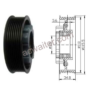 21-51081 Compressor:Denso 7SEU14C