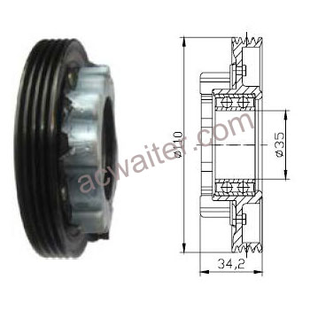 21-51082 Compressor:Denso 7SEU14C