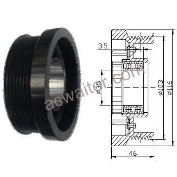 21-51083 Compressor:Denso 7SEU14C