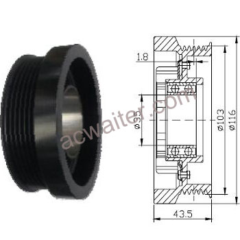 21-51084 Compressor:Denso 7SEU14C